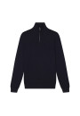 Trucker neck sweater with logo in merino wool - Ryan
