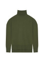 Merino wool turtleneck sweater with slits - Amy