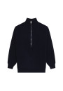 Recycled Wool and Cashmere Beaded Trucker Neck Sweater - English