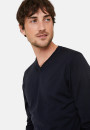 V-neck sweater with logo in merino wool - Elmo