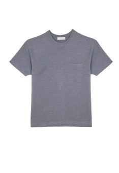 Loose t-shirt with pocket in merino wool - Florentin