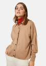 Merino wool polo neck button-down jacket - Gabriella