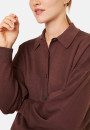 Merino wool polo neck button-down jacket - Gabriella