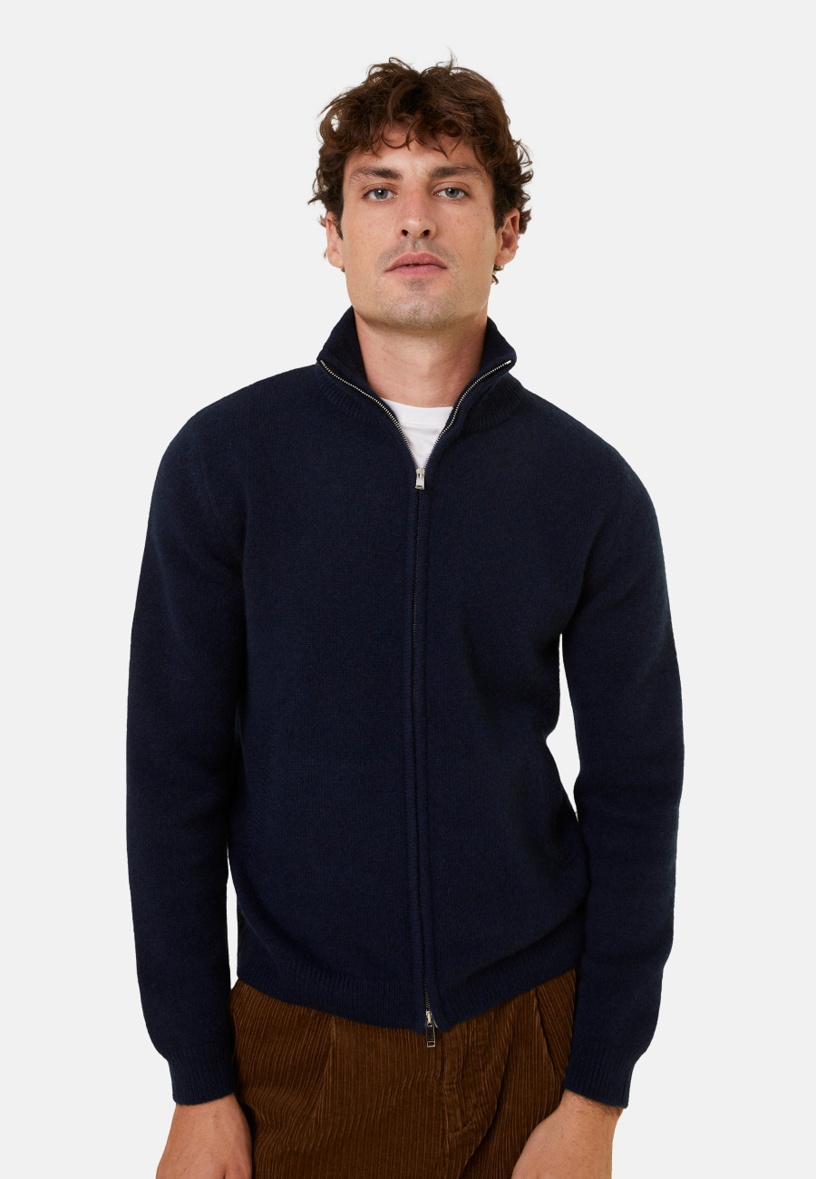Zipped jacket in 4-ply cashmere - Balthazar