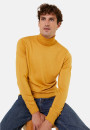 Turtleneck sweater with logo in merino wool - Enzo