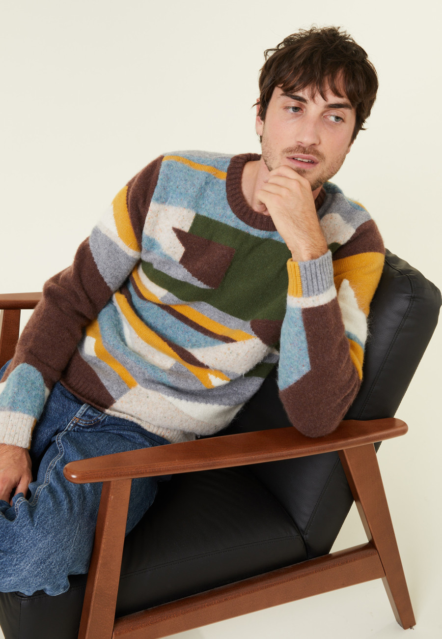 Superbowl round neck cashmere sweater - Florian
