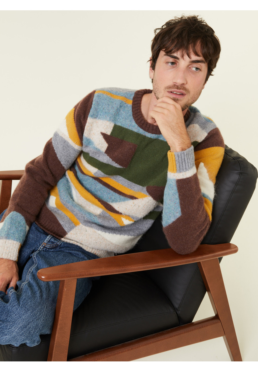 Superbowl round neck cashmere sweater - Florian
