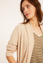 Flamed linen shawl collar cardigan - Maelle