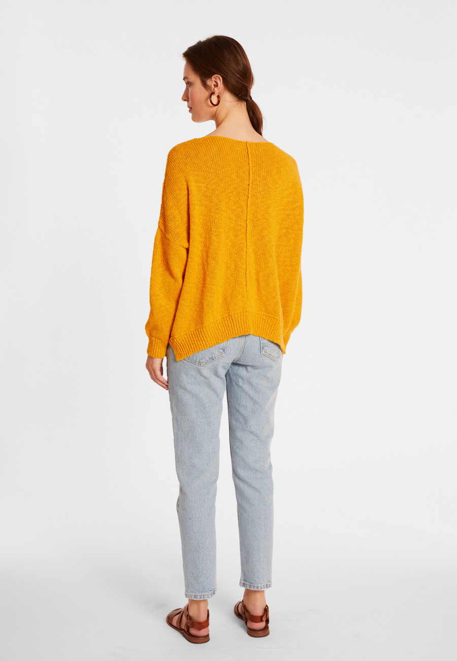 Loose cotton and linen jumper - Nathalie