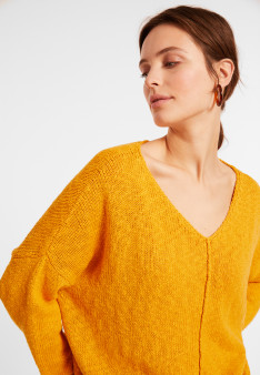 Loose cotton and linen jumper - Thalie