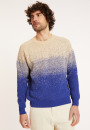 Two-tone brushed cotton sweater - Doryan