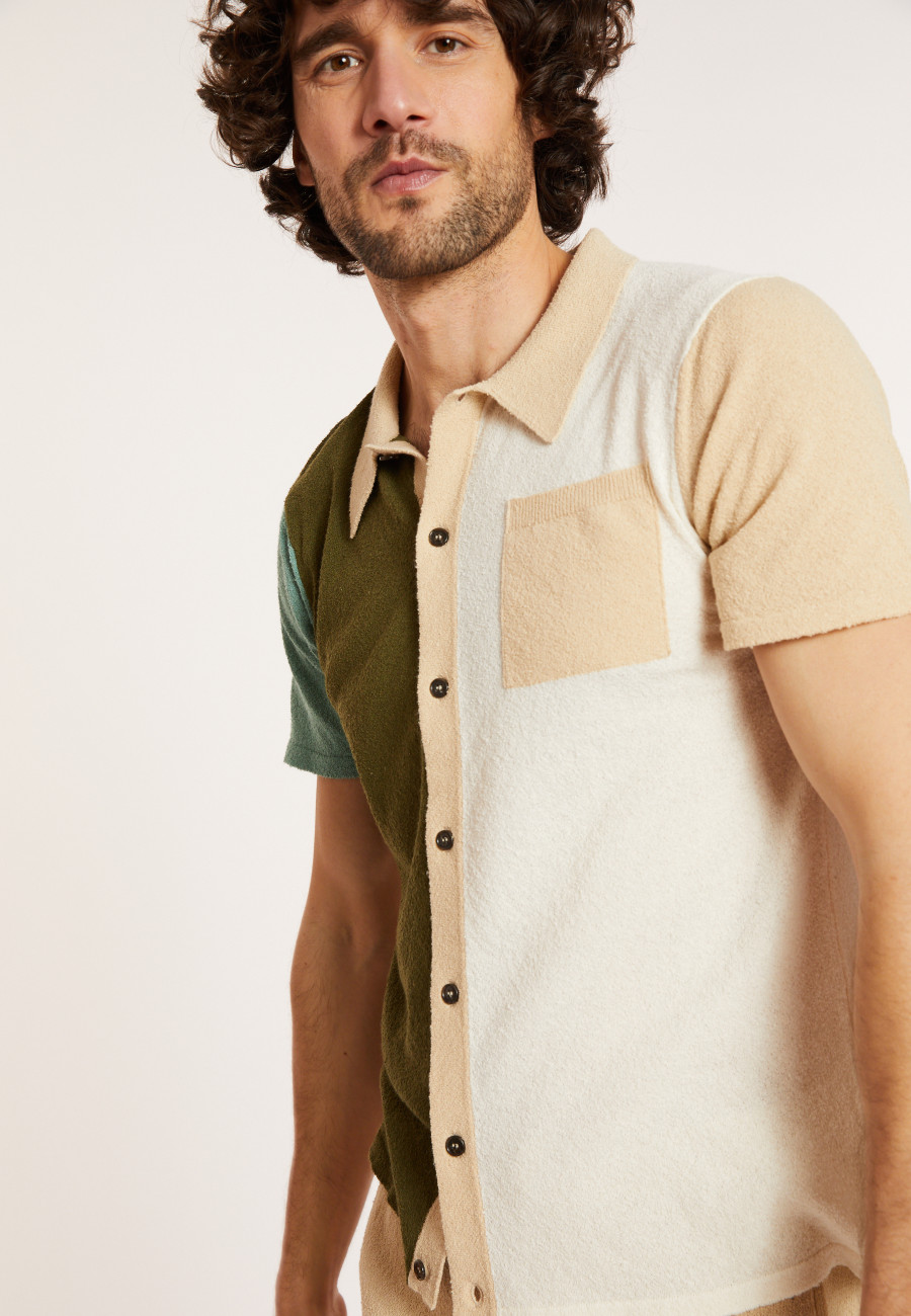 Brushed cotton short sleeve shirt - Donald