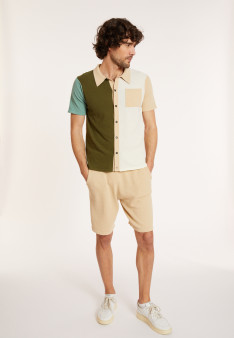 Brushed cotton short sleeve shirt - Donald