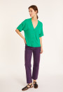 Flamed linen button-down t-shirt - Maddie
