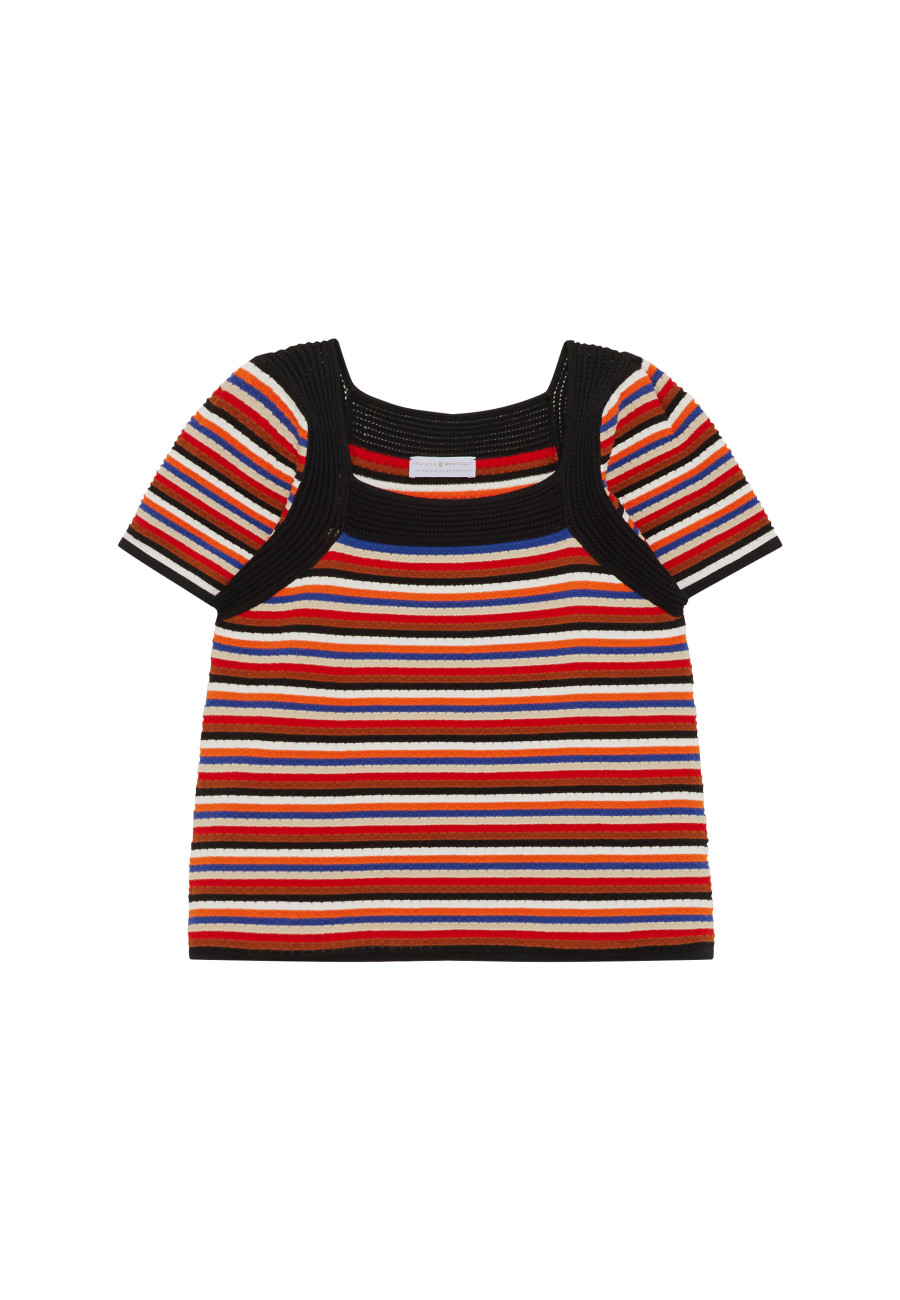 Cotton balloon sleeve T-shirt - Mezo