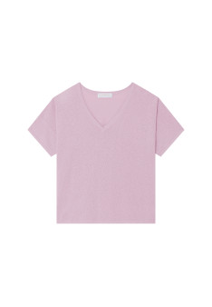Loose V-neck brushed cotton T-shirt - Maden