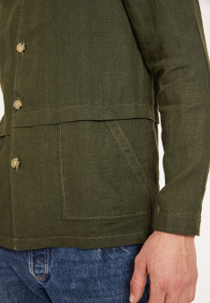 Linen buttoned jacket with pockets - Dallas