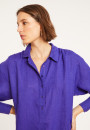 Long dress with polo neck in linen - Valerie