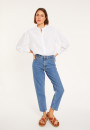 Linen blouse with tunisian collar - Vania