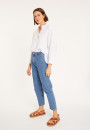 Linen blouse with tunisian collar - Vania