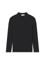 Brushed Cotton Long Sleeve Polo - Donovan