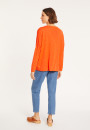 Oversized v-neck flamed linen t-shirt - Beja