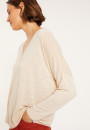 Oversized v-neck flamed linen t-shirt - Beja