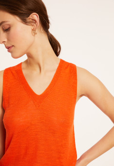 Slub linen tank top - Tahiti