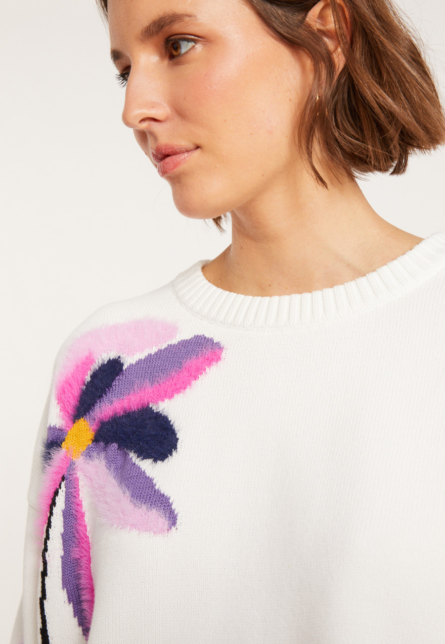 Fancy sweater in organic cotton - Mariane