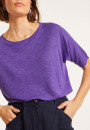 Flamed linen full sleeve elbow t-shirt - Taslim