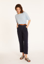 Flamed linen full sleeve elbow t-shirt - Taslim