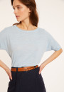 Flamed linen full sleeve elbow t-shirt - Taslim