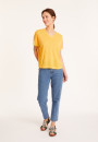 Flamed linen V-neck loose T-shirt - Marra