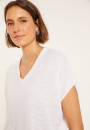 Flamed linen V-neck loose T-shirt - Marra