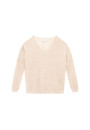 Oversized v-neck flamed linen t-shirt - Beja