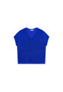 Flamed linen V-neck loose T-shirt - Marra