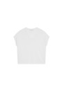 Flamed linen V-neck loose T-shirt - Marra