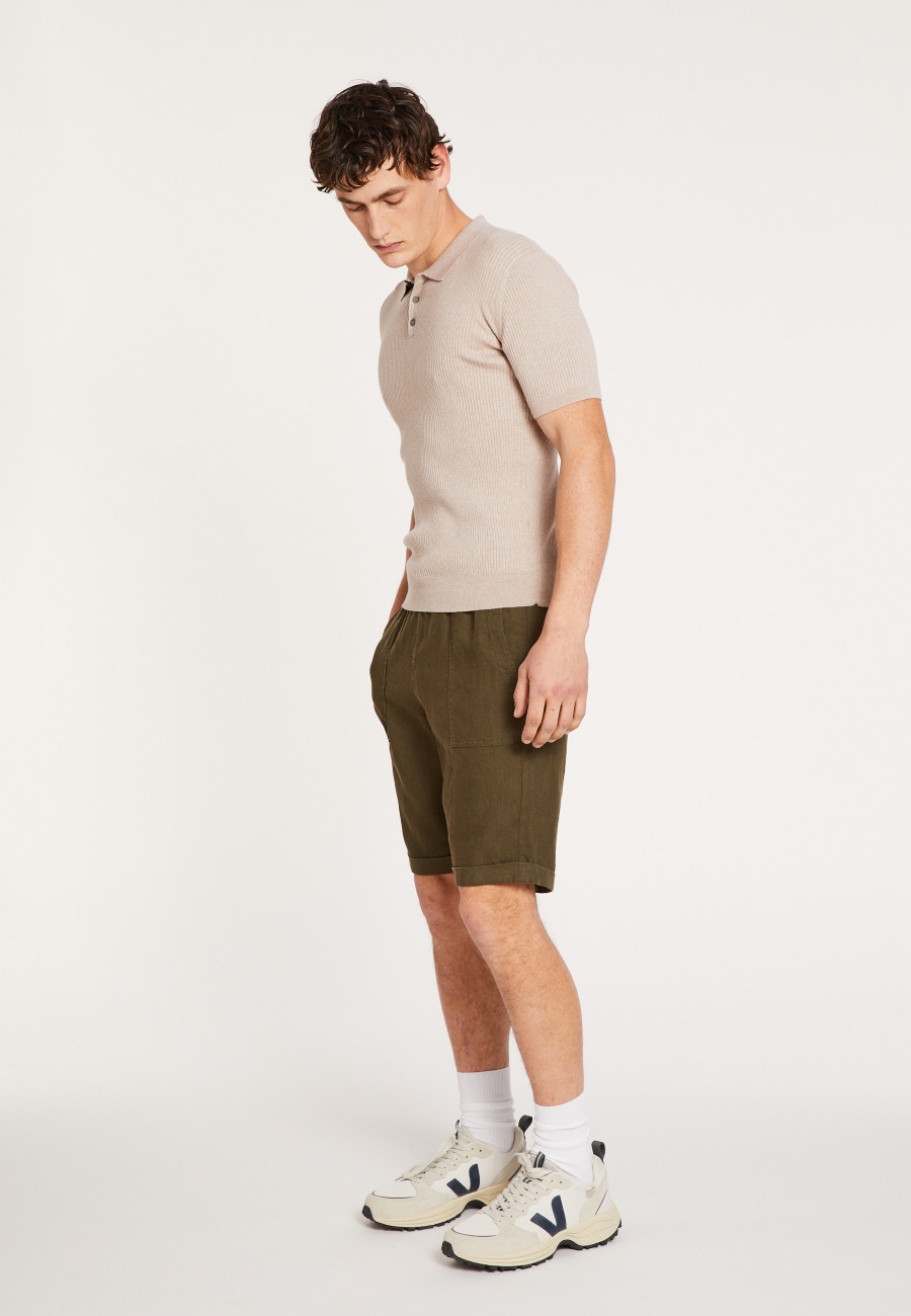 Cotton and wool polo shirt - Loup
