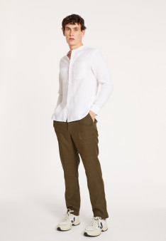 Linen shirt with tunisian collar - Dean