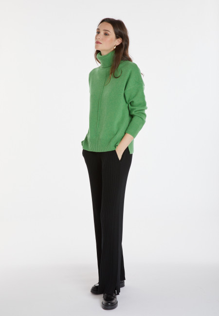 Turtleneck sweater with cashmere slits - Adena