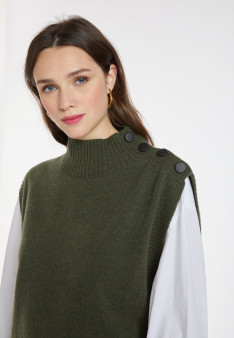 Sleeveless cashmere and wool sweater - Anika
