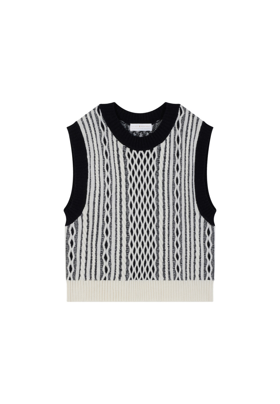 Sleeveless wool and cashmere sweater - Clotilde