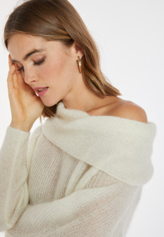 Mohair bardot sweater - Caelie