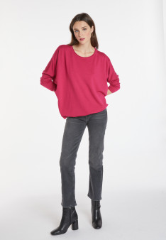 Loose-fitting round-neck sweater in merino wool - Azel