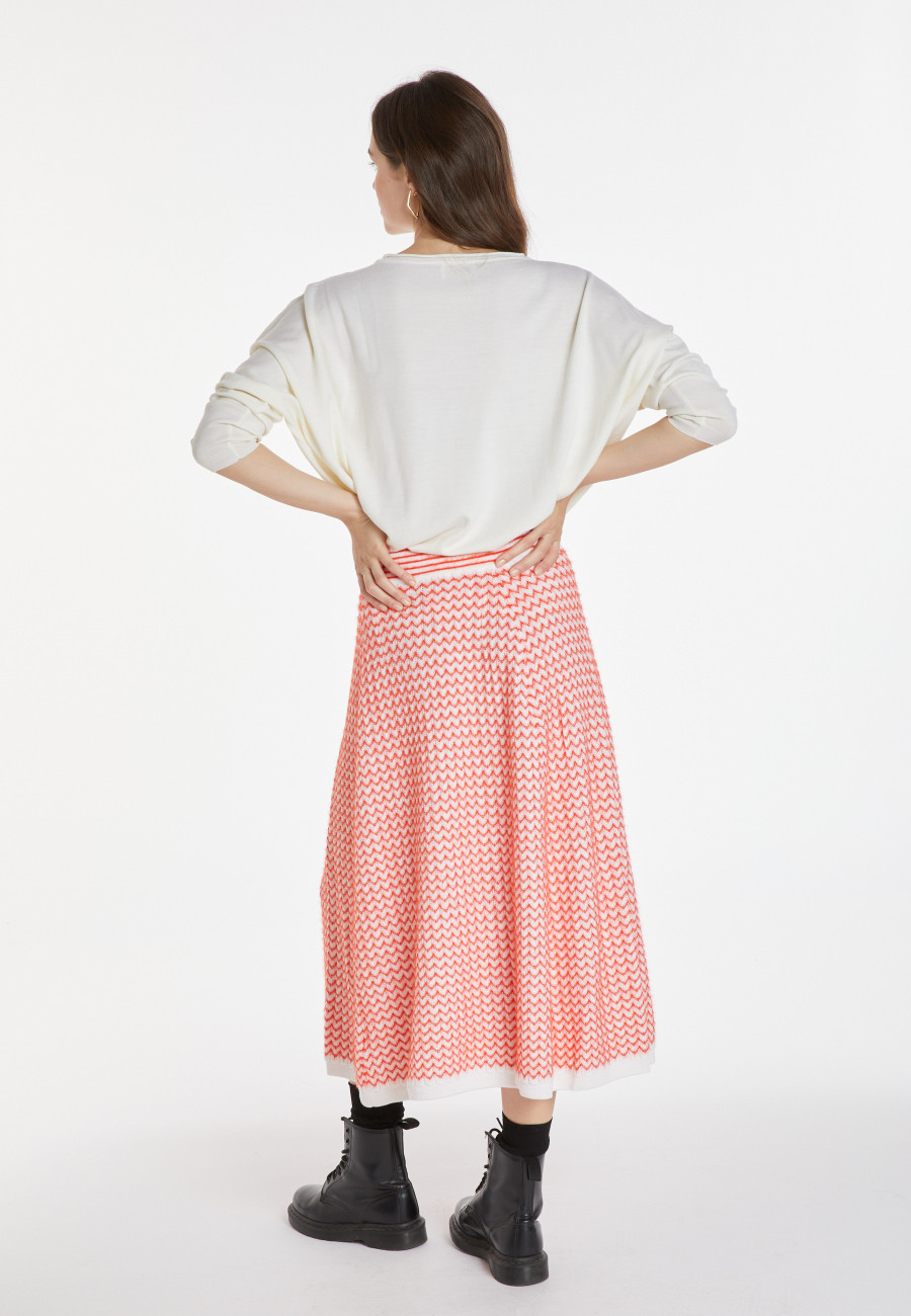 Long skirt in merino wool - Cecile