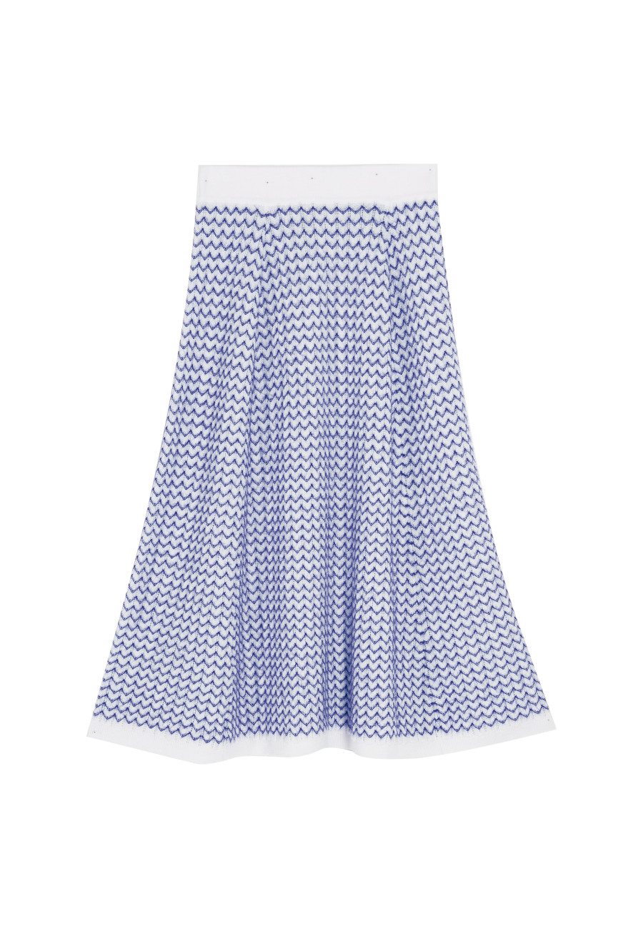 Long skirt in merino wool - Cecile