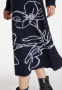 Long flared dress in merino wool - Charlize