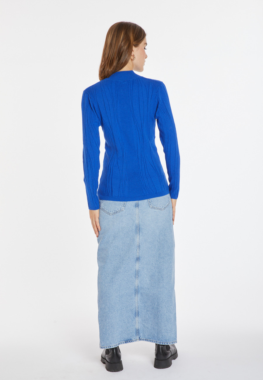 Wool blend zip-neck sweater - Cacilda
