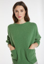Loose-fitting cashmere and wool sweater with pockets - Davina
