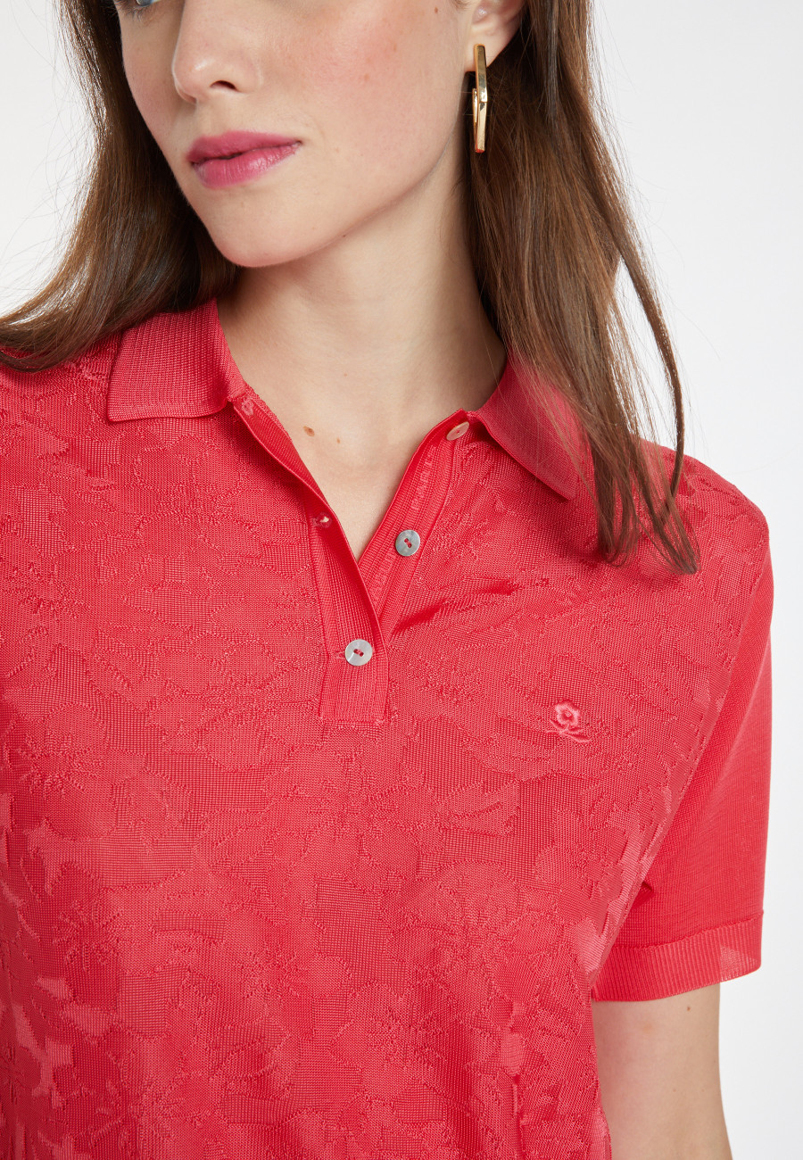 Flower-patterned Fil Lumière polo-shirt - Katharina